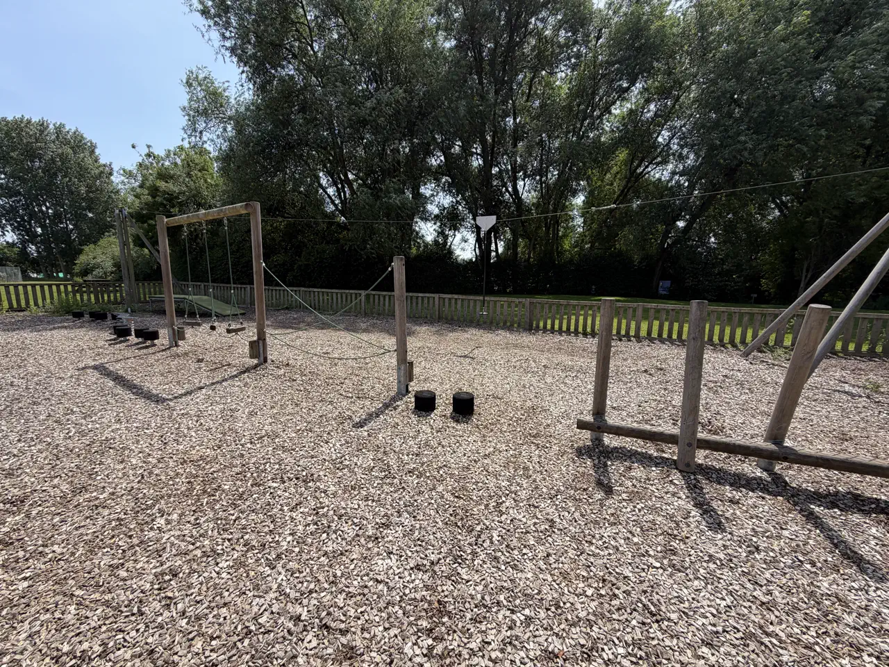 The children's playground with equipment for all ages
