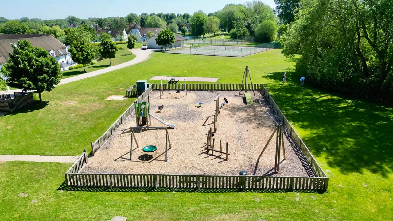 Children's playground near the lodges