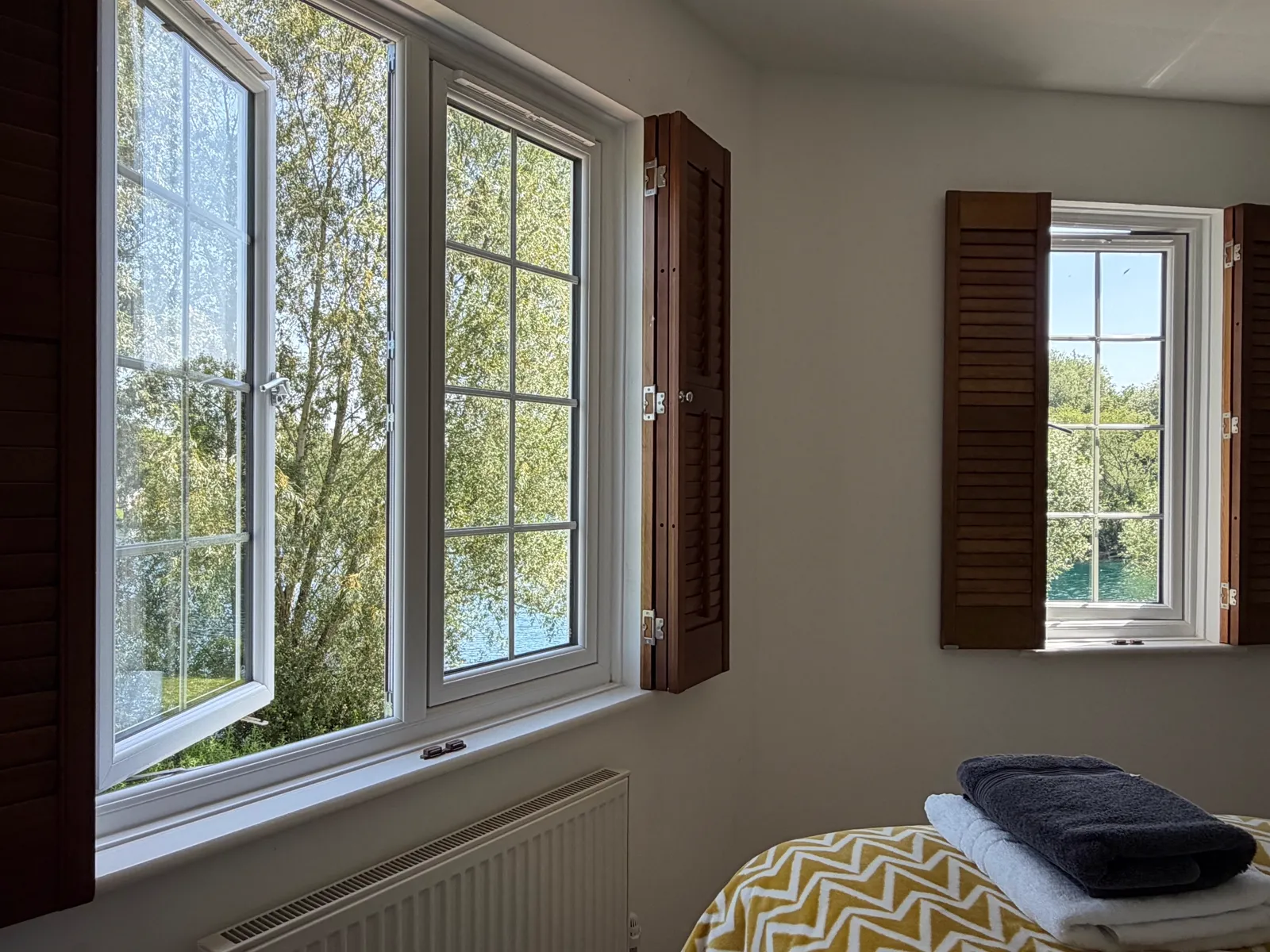Bedroom two at Grey Heron Lodge