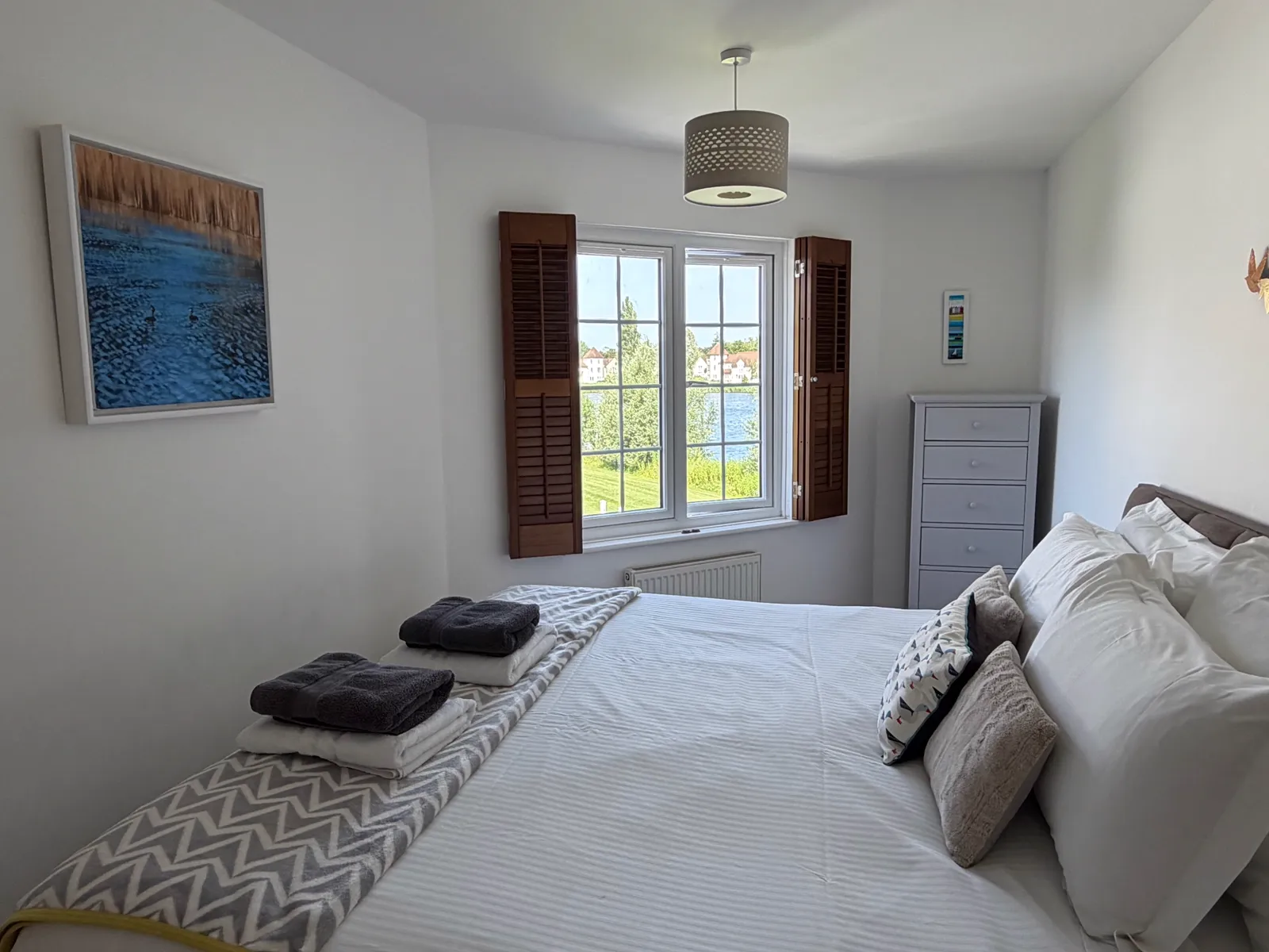 Bedroom three at Grey Heron Lodge