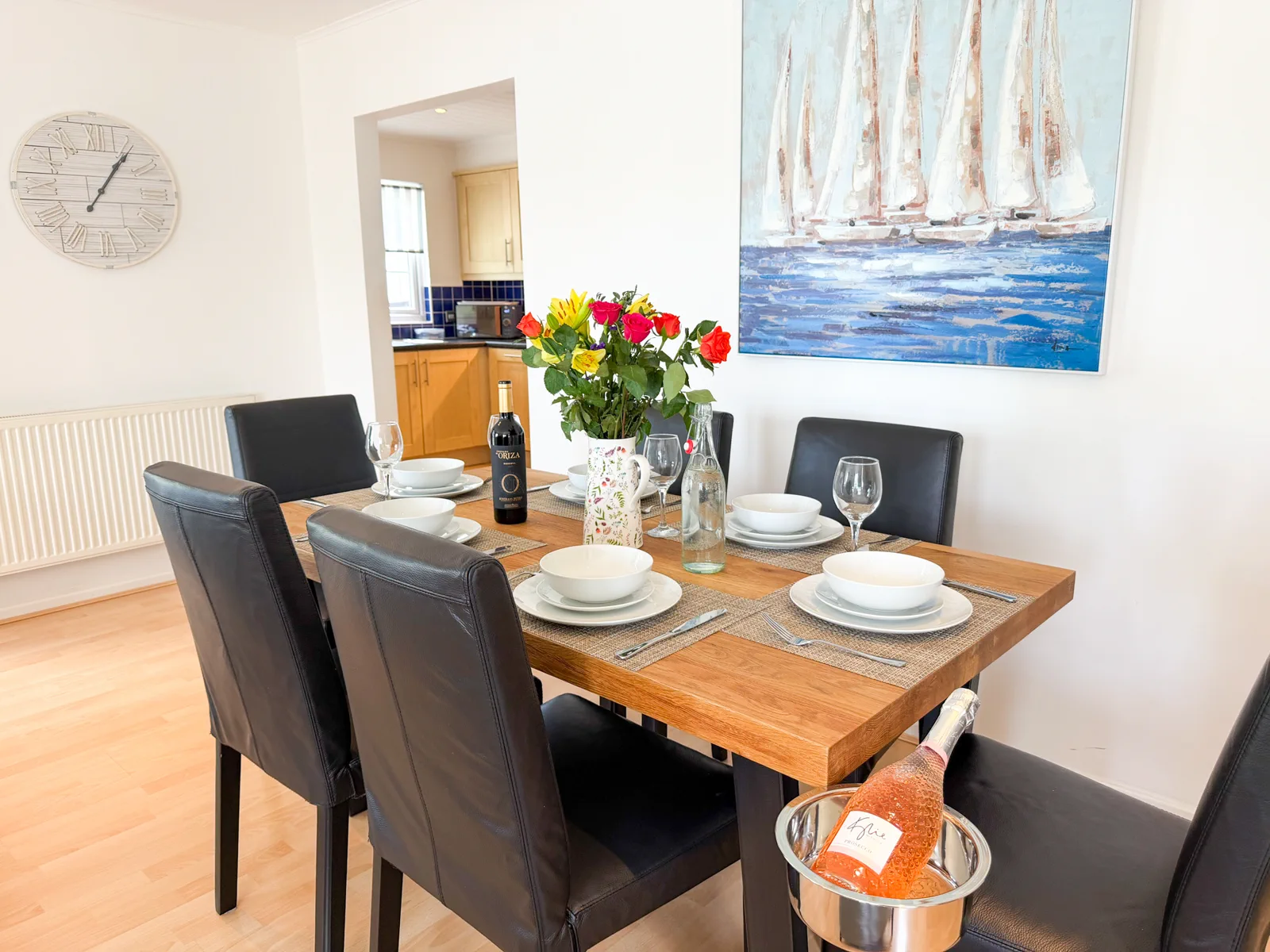 The dining area at Grey Heron Lodge